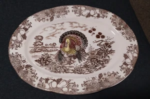 Large Vintage (1970’s) Turkey Platter. 16” x 12”. Made in Japan. - Picture 1 of 8