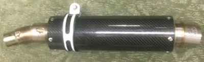 Tubo de escape de fibra de carbono Danmoto recambio deslizable Foto 1 de 4