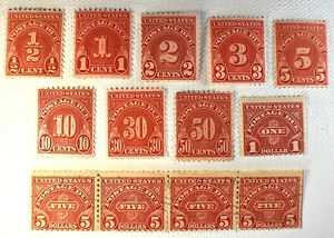 US POSTAGE DUE SCOTT #J78-J87 FULL SET, 1931-1956 - Picture 1 of 2