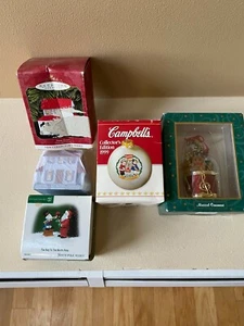 LOT 3 CHRISTMAS ORNAMENTS MUSICAL TREE DRUM CAMPBELLS FARM HOUSE DEPARTMENT 56 - Picture 1 of 5