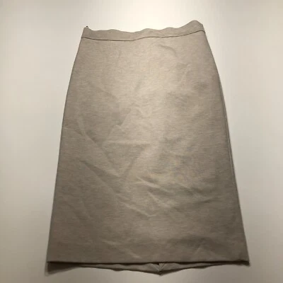 Max Mara Skirt Womens Size 40 Tan Knit Jersey Pencil Stretch High-Rise Fitted Foto 1 de 4