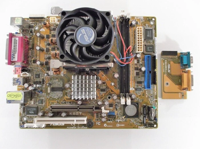 Asus K8ST REV 1.02 Socket 754 Motherboard With AMD Sempron 3000 1.80 GHz Cpu - Image 1 of 1