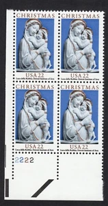 Scott #2165 Madonna (Robbia) Plate Block of 4 Stamps - MNH - Picture 1 of 1