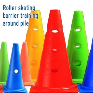 Traffic Mark Cones Skating Team Sport Road Prevent Pillar Obstacles Color 3"-20" - Picture 1 of 4