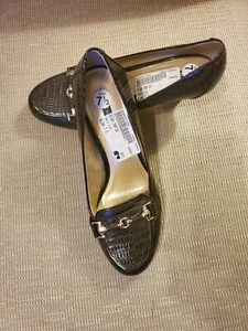 Alex Marie Black Patent Leather Pumps Womens Shoes Size 7.5 Office Career Work - Picture 1 of 7