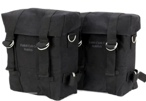 PANNIER SET, Black, (Pair) CANVAS - Picture 1 of 3