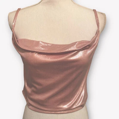 Top Camisa Cami Damas Sirena Sexy Lujo Vestido Sin Mangas Pequeño Fiesta Satén Hada Y2K Foto 1 de 4