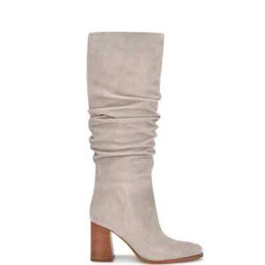 Nine West Domaey Womens Heeled Boot Medium Gray Suede US Size 8 M - Picture 1 of 5