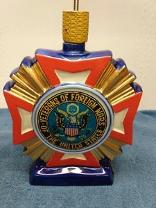 VETERANS of FOREIGN WARS EZRA BROOKS Heritage China Liquor Bottle 1973 - Picture 1 of 9