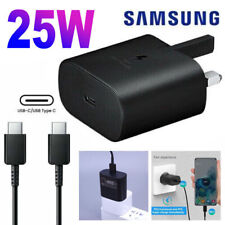 Genuine 25W Super Fast Charger Adapter Plug & Cable For Samsung Galaxy Phones UK