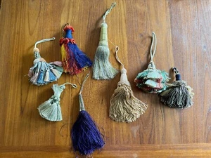 8 tiradores vintage lujosos hechos a mano borlas artesanales de costura moda - Imagen 1 de 11