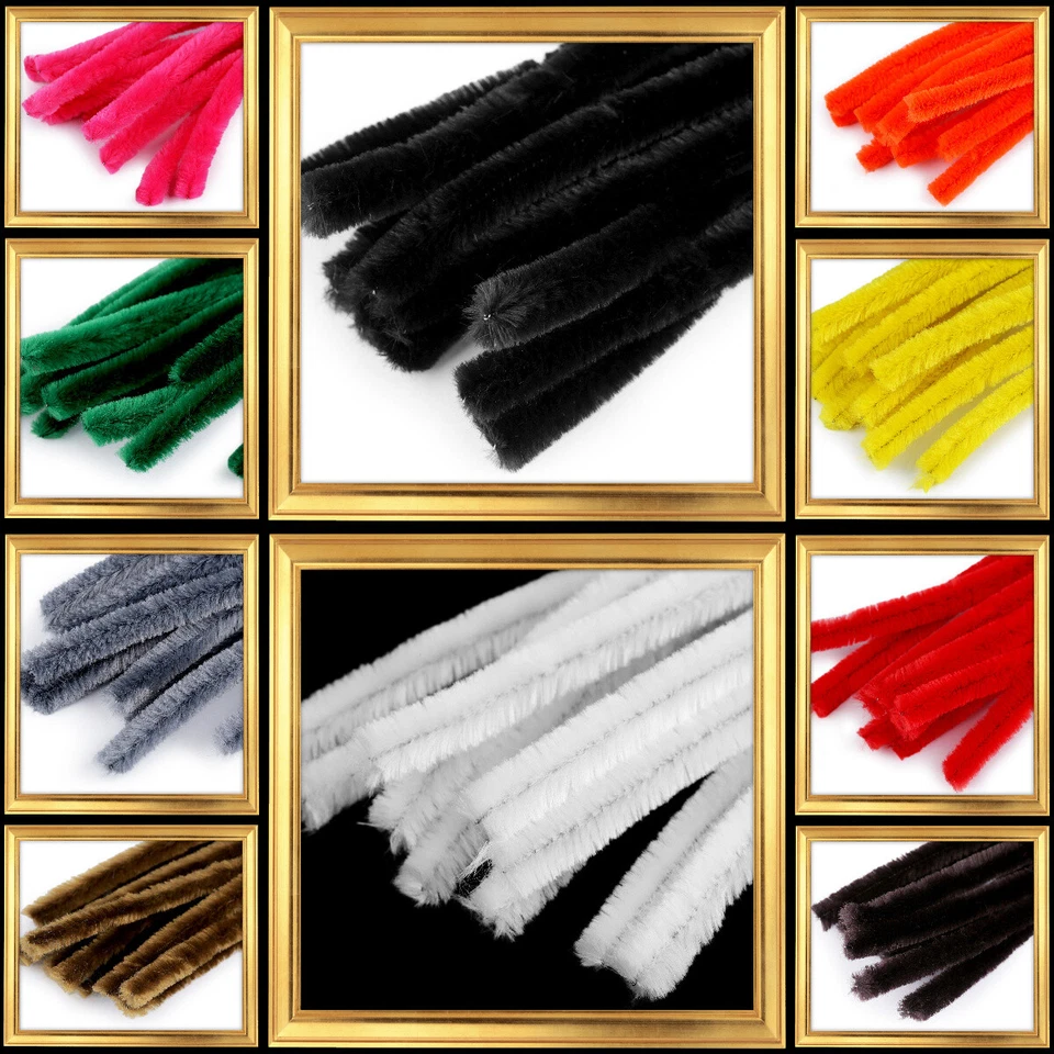 10 Stück Pfeifenreiniger ø 10 mm 30 cm Basteldraht Chenille Floristik Basteln - Bild 1 von 1