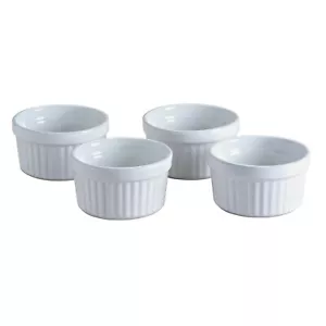 Nuevo Juego de 4 Ramekins Clásicos Mason Cash 9,0 cm Gres Blanco - Imagen 1 de 2