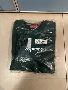 SUPREME Box Logo Bogo Crewneck Hoodie Green Medium FW18 100% Authentic NEW DS - Bild 1 von 3