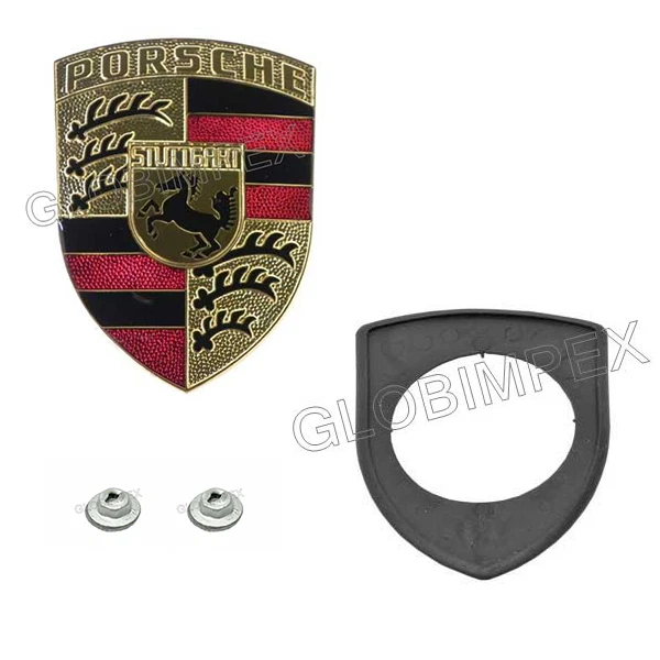 Porsche 911/912/914/924 Hood Emblem + seal + nuts GENUINE + WARRANTY - Image 1 of 1