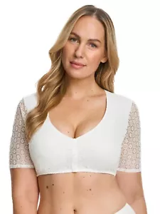 Susa Dirndlbluse Halbarm Wiesn-Zauber 5575 Gr. 32-48 in Weiss und Ivory - Bild 1 von 9