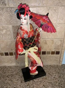 VINTAGE Japanese Doll 13” Fancy Geisha Beautiful Excellent Used Condition 0572 - Picture 1 of 12
