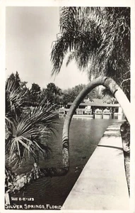 Postcard RPPC FL Silver Springs Seminole Indian Glass Bottom Boats - Picture 1 of 2
