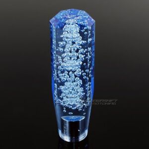JDM VIP Diamond Crystal Manual  Bubble Shift Knob 150mm BLUE For Toyota Ford