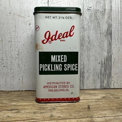 Vintage Ideal American Stores Spice Tin - Pickling  -Philadelphia PA Advertising - Image 1 of 4