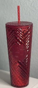 Starbucks Holiday 2021 2022 Jeweled Red Venti Tumbler Cold Cup 24oz NEW W/tag - Picture 1 of 1