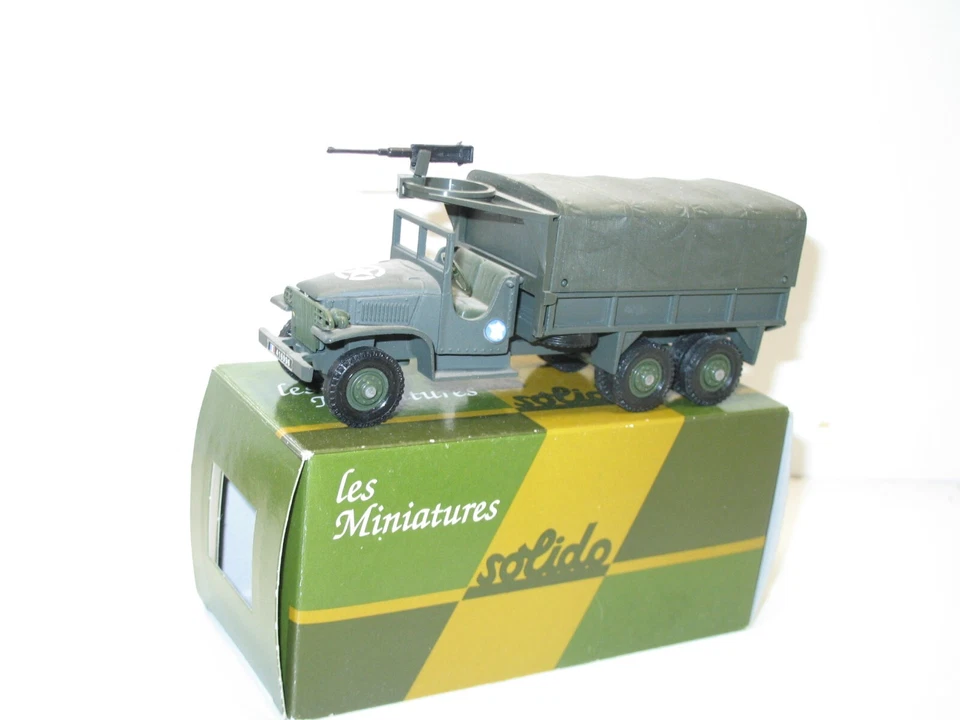 SOLIDO, Camion GMC Militare Con Torretta Mitragliatrice - Immagine 1 di 1