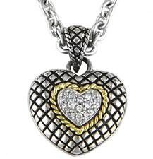 Andrea Candela 18k & Sterling Silver Heart Diamond Pendant with Chain ACP81/10