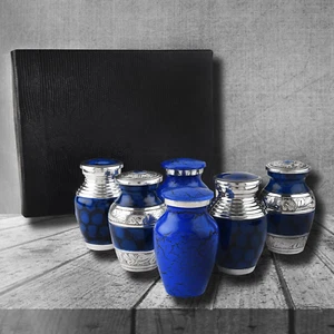 Small Cremation Urns for Human Ashes | Set of 6 | 3 Cubic Inches | Mini Keepsake - Picture 1 of 12
