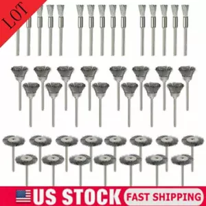 Stainless Steel Wire Brush For Dremel Rotary Die Grinder Removal Wheel Tool LOT - Picture 1 of 14