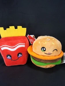 Russ Set Snackeez Frank Fries Bradley Burger Plush Stuffed Hamburger Kawaii NEW - Picture 1 of 7