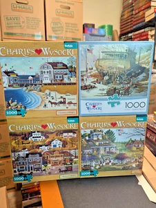 LOT of 4 1000 pcs Puzzles 2 SEALED PARIS WILD CIRCUS THE CHRYSLER AT THE RITZ - Picture 1 of 18