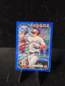 2024 Topps cromo Riley Greene refractor de onda azul/75 #101 Tigres - Imagen 1 de 2