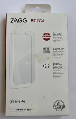 Protector de pantalla ZAGG Invisible Shield Glass Elite para Apple iPhone 14 Pro Foto 1 de 2