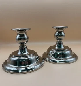 International Silver Company Elegant Silver Candle Holders - 2 - Picture 1 of 4