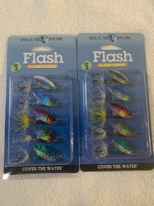 (LOT OF 2) BLUE FOX FLASH SPINNER KIT FLASH SIZE 2 COLORS AS SHOWN 10 TOTAL LURE - Picture 1 of 3