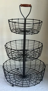 3-stufige Draht Obstkorb Schüssel, abnehmbare Gemüse Brot Arbeitsplatte Display - Bild 1 von 12
