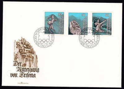 Liechtenstein FDC 1984 Michel 843/45 Legends from Liechtenstein (Trisona) - Image 1 of 2