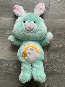 Care Bears Wish Bear Plush Easter Bunny Ears 16” Large EUC CLEAN Vintage VTG - Picture 1 of 6