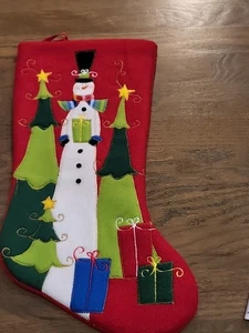Calza feltro natalizio Prima Creations 2006 pupazzo di neve regali stella mai usata #2 - Foto 1 di 6