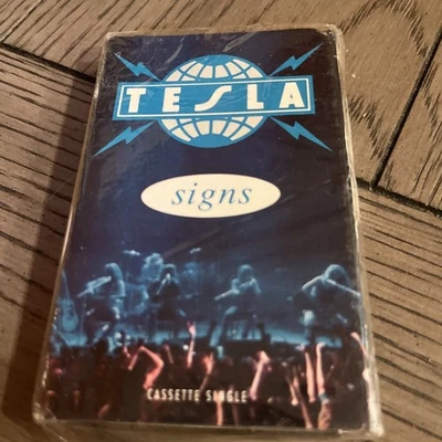 Tesla  signs cassette single new sealed! - Image 1 of 4
