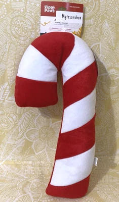 ZippyPaws Holiday JIGGLERZ CANDY CANE Durable Squeaky Dog Toy New -FREE SHIPPING - Image 1 of 4
