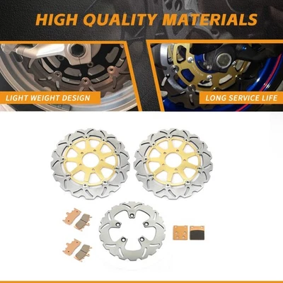 Discos de freno delanteros traseros rotores pastillas Hayabusa GSX 1300 R 1999-2007 2006 Foto 1 de 4