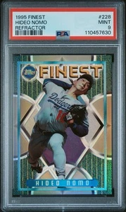 1995 Topps Finest #228 Hideo Nomo REFRACTOR PSA 9 MINT POP 20 Dodgers ROOKIE - Picture 1 of 2