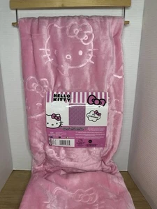 Hello Kitty Embossed Pink Silk Touch Throw Blanket 50x70 - Picture 1 of 3