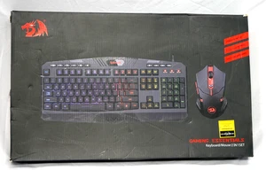 New Redragon Wired Gaming Keyboard + Mouse set S101-3 Adjustable Lighting - Picture 1 of 7