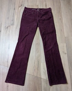Ann Taylor Loft Corduroy Jeans Size 6 Plum Modern Boot Pants Stretch - Picture 1 of 11