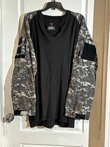 Rothco Combat Shirt Mens 3XL Digital Camo Heat Resistant Tactical Cargo Black - Picture 1 of 7