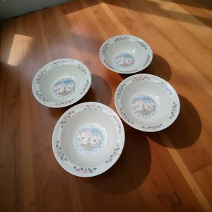 Tienshan Vintage 90s "Pig Pals" 6.75" Bowl Set 4 - Picture 1 of 4