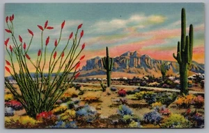 Superstition Mountain & Desert, The Apaches Stronghold. Arizona. Postcard TSPS-7 - Picture 1 of 2