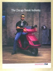 1986 Honda Elite Deluxe Scooter Jim McMahon photo vintage print Ad - Picture 1 of 1